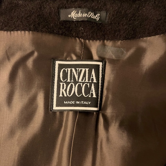 Chocolate brown alpaca wool coat AUTHENTIC VINTAGE CINZIA ROCCA - Picture 7 of 7